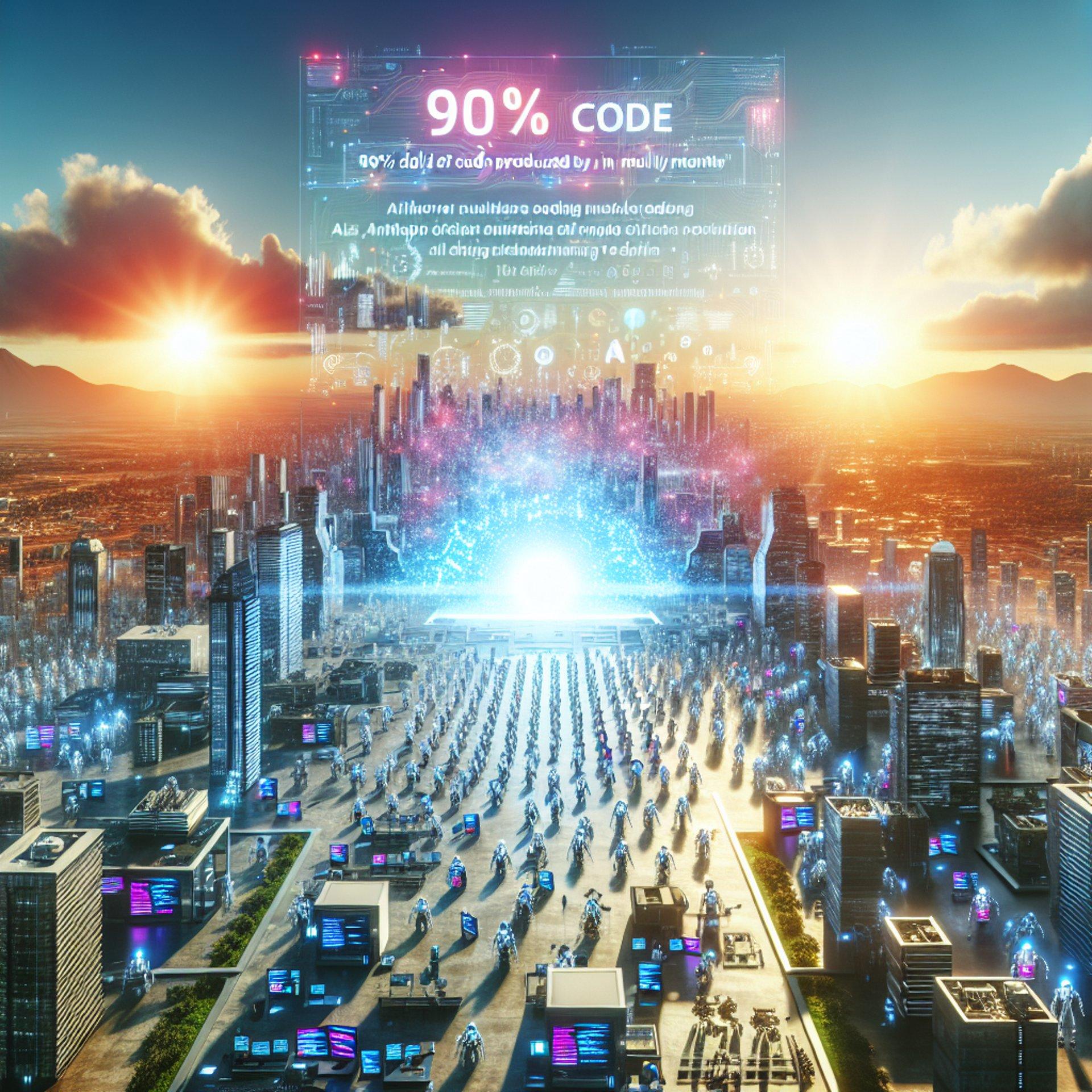 Banner for Anthropic's Bold AI Prediction: 90% of Code Written by AI in Just Six Months!