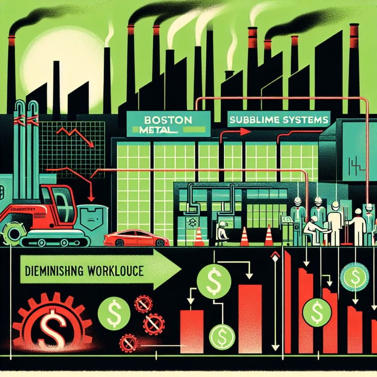 Banner for Massachusetts Green Tech Setback: Boston Metal and Sublime Systems Slash Workforce Amid Funding Woes