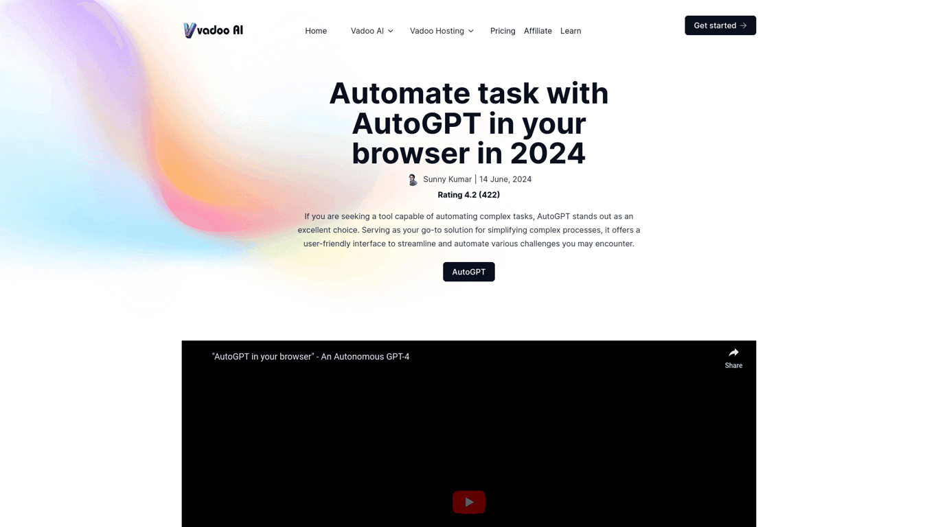 AutoGPT screenshot