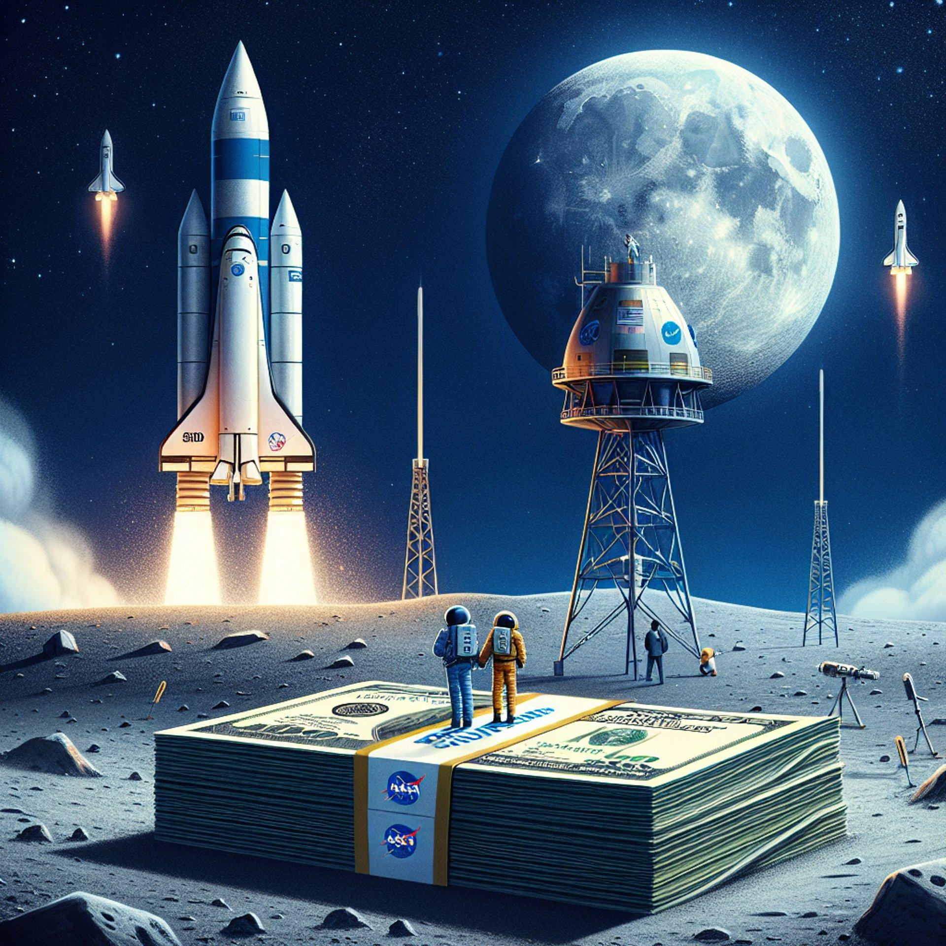 Banner for NASA's Artemis 4 and 5: Funding Secured, Moon Missions Set to Soar!