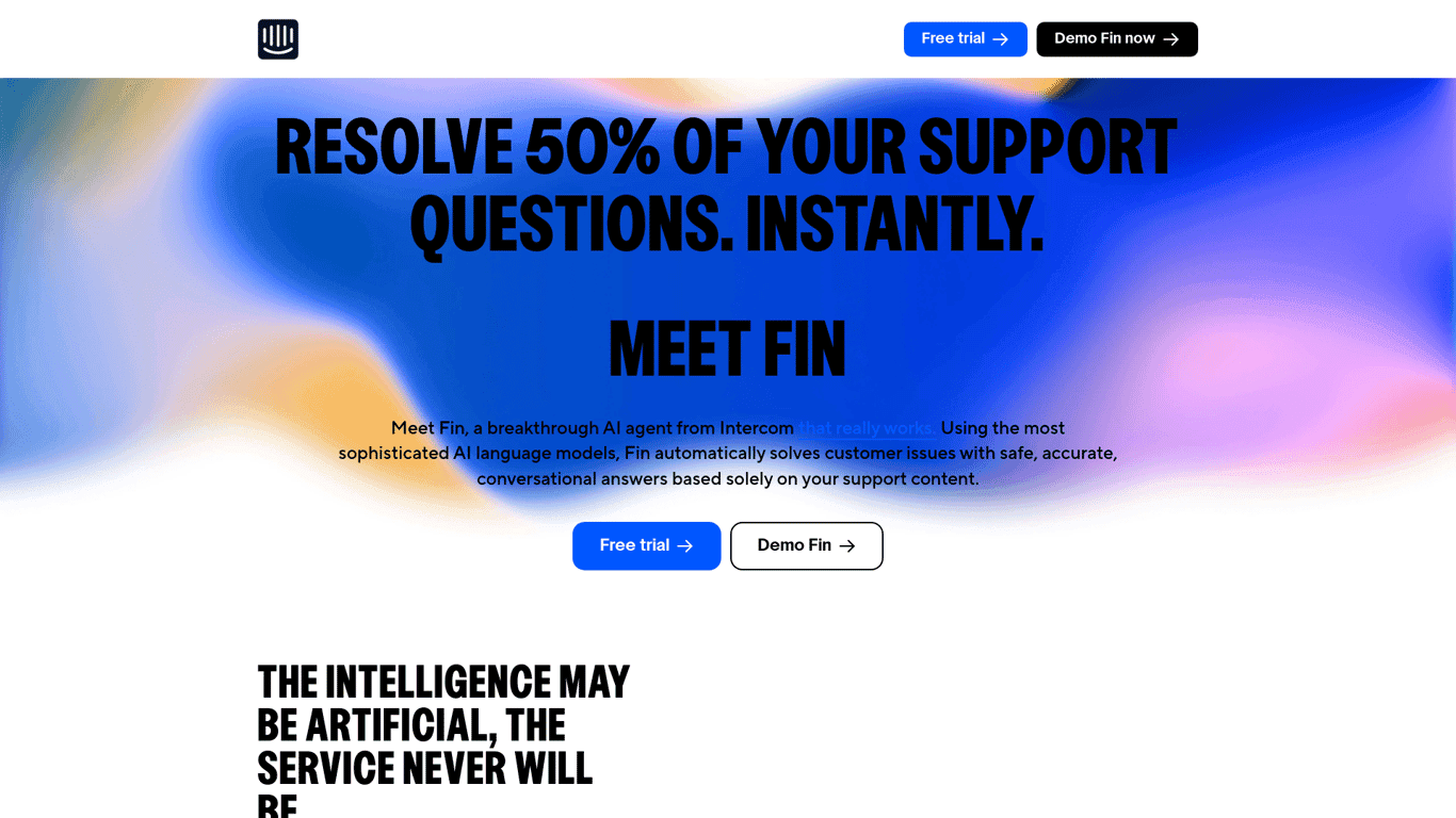 Fin AI bot screenshot