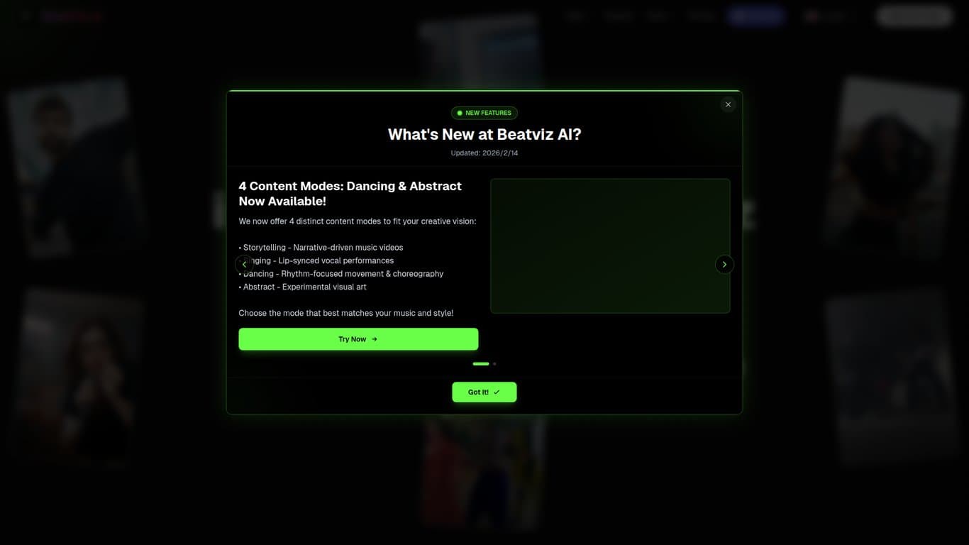 BeatViz AI Music Video Generator screenshot