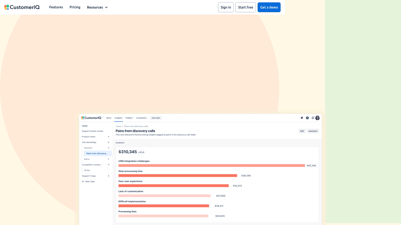 CustomerIQ screenshot