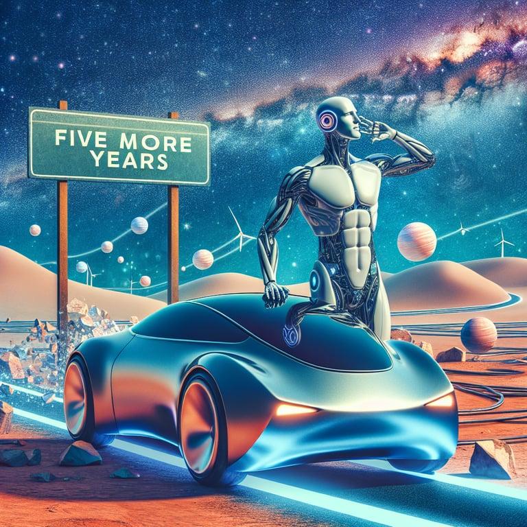 Banner for Elon Musk Vows to Steer Tesla Helm for Five More Years!