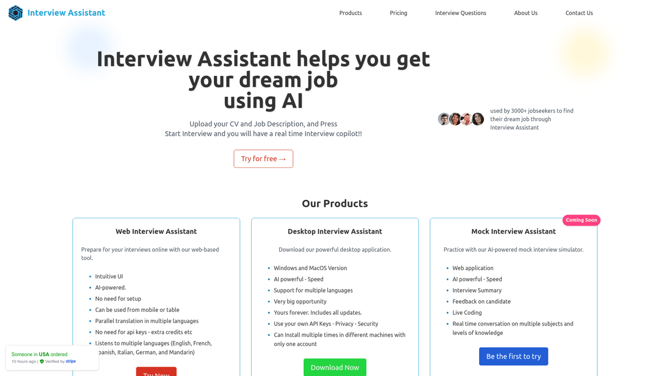 AI Interview Assistant screenshot