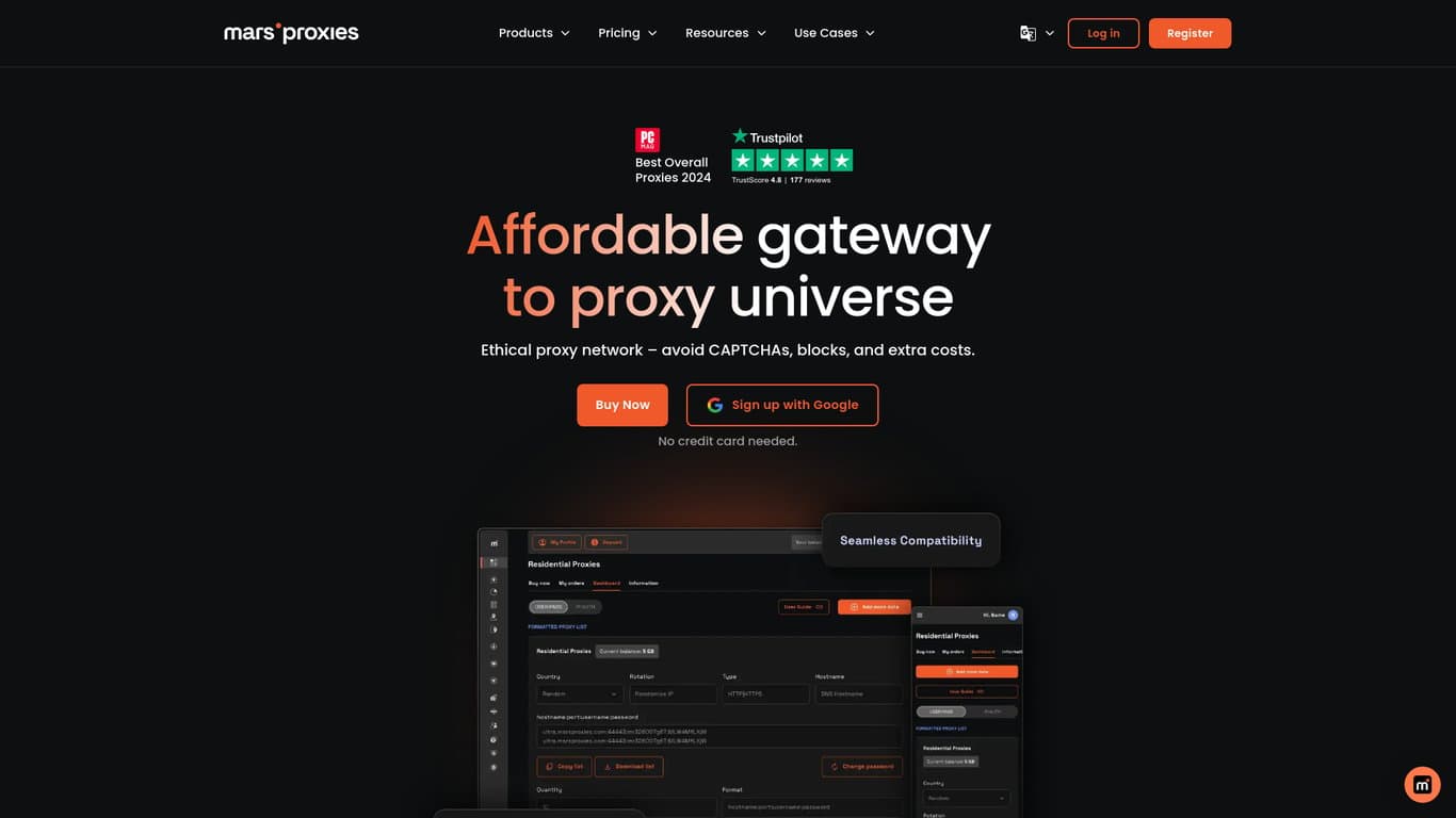 MarsProxies screenshot