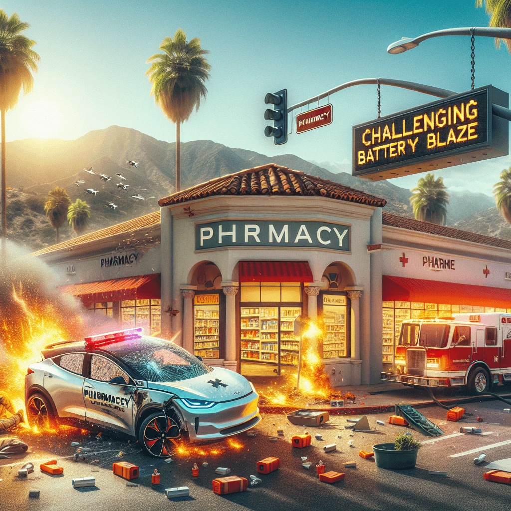 Tesla Crash Collides with South California Pharmacy: Challenging Battery Blaze Alert