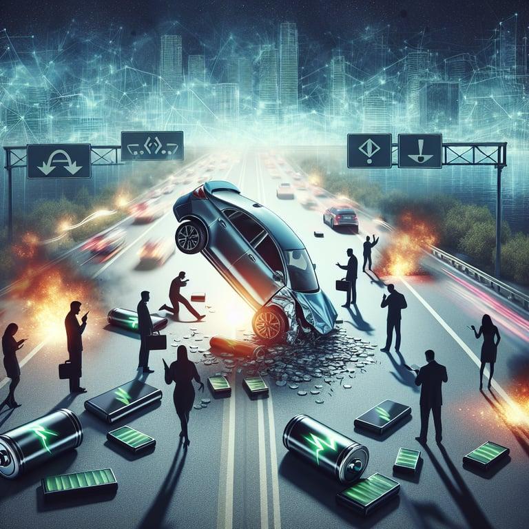 Banner for Tesla Battery Spill on I-80 Sparks Safety Debate