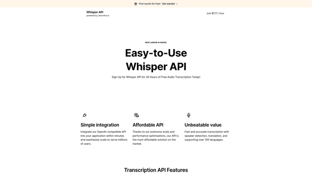 Thumbnail image for Whisper API