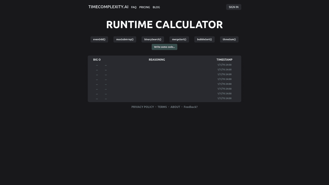 Timecomplexity screenshot