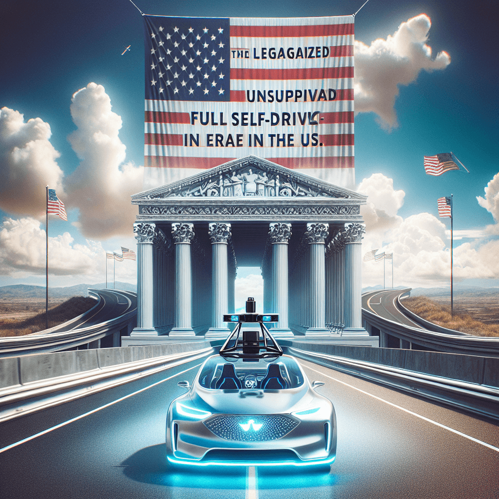 Banner for Tesla's Groundbreaking Milestone: Unsupervised Full Self-Driving Now Legal in the US