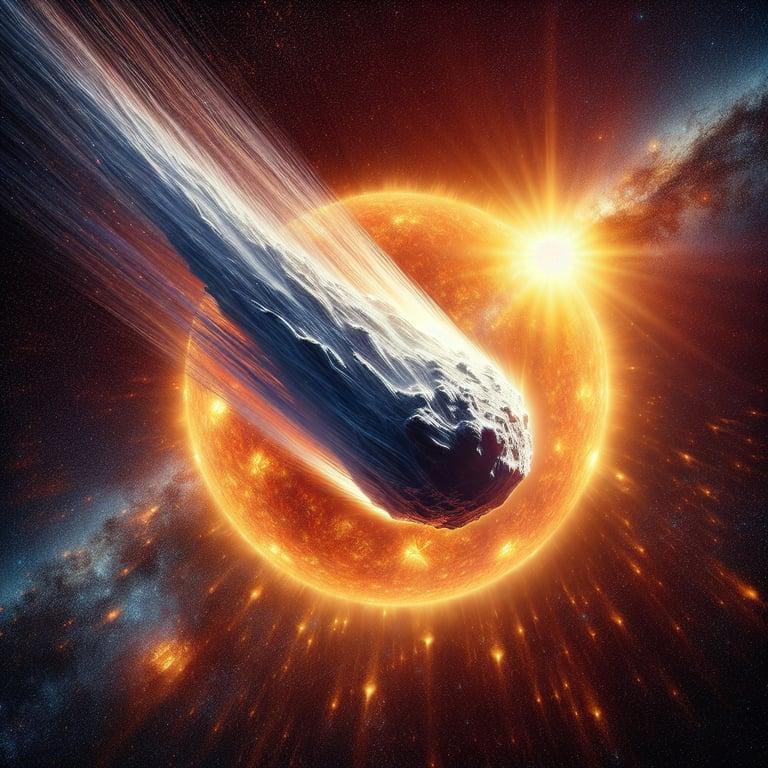 Banner for Comet ATLAS Sizzles Past the Sun: A Celestial Dance Caught by SOHO