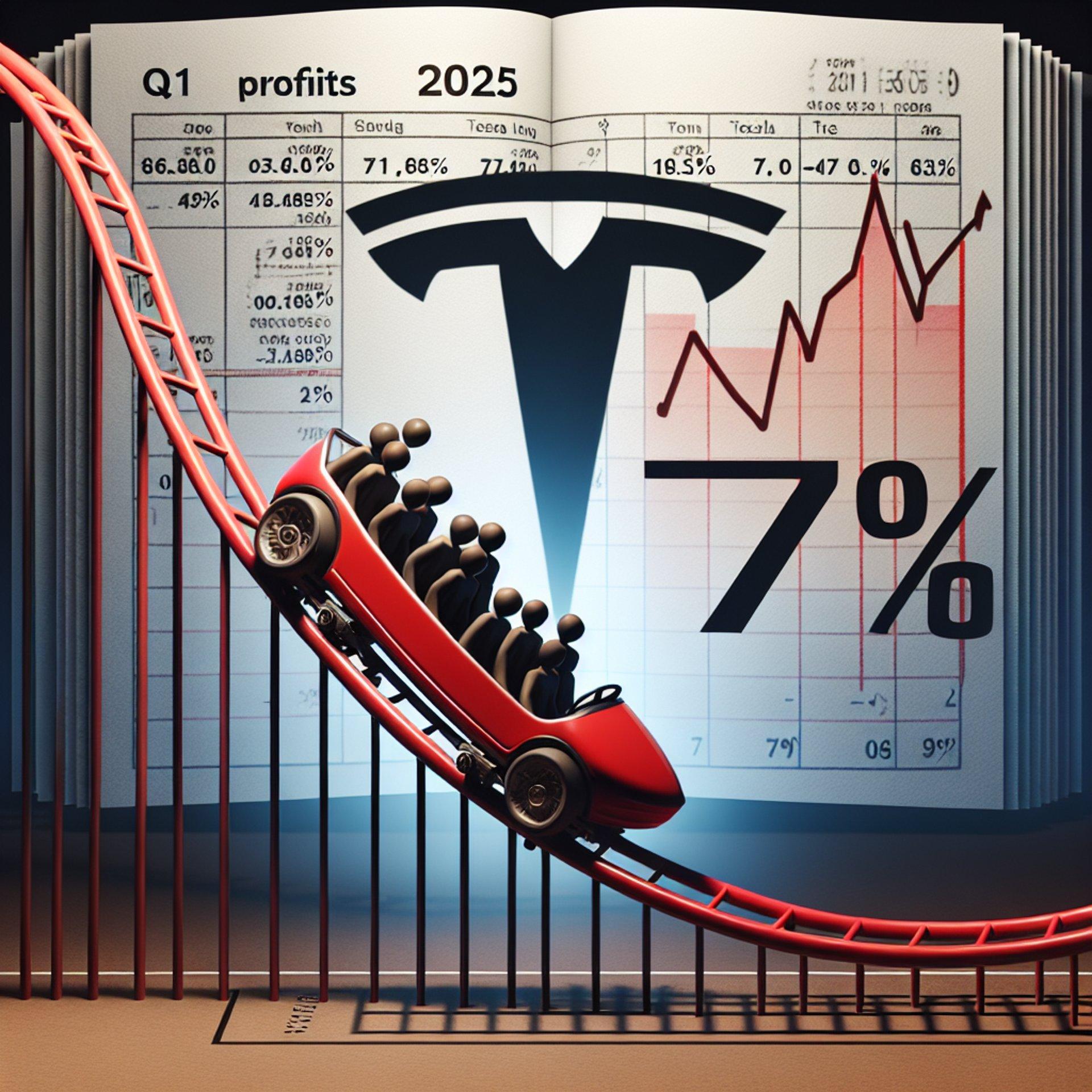 Banner for Tesla's Financial Rollercoaster: Q1 2025 Profits Plummet by 71%