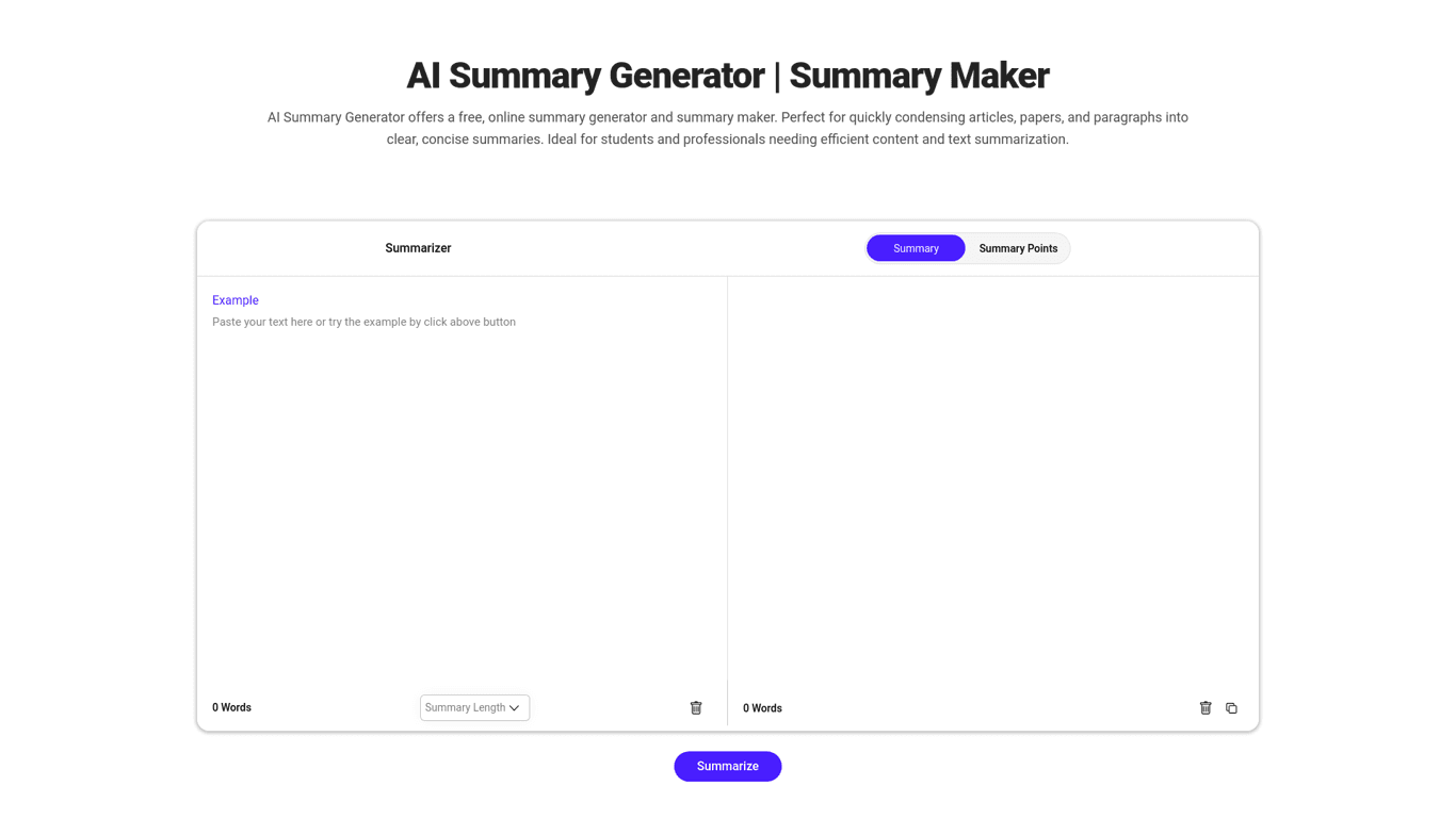 Summary Generator screenshot