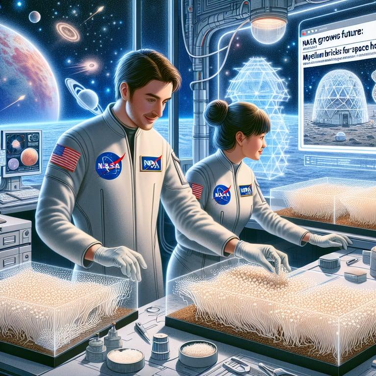 Banner for NASA Grows the Future: Mycelium Bricks for Space Habitats!