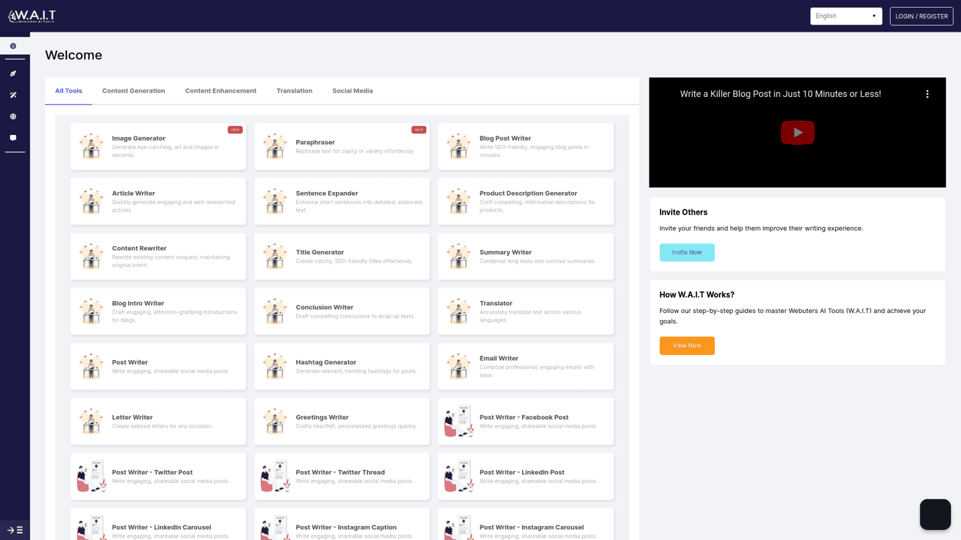 W.A.I.T (Webuters AI Tools) screenshot