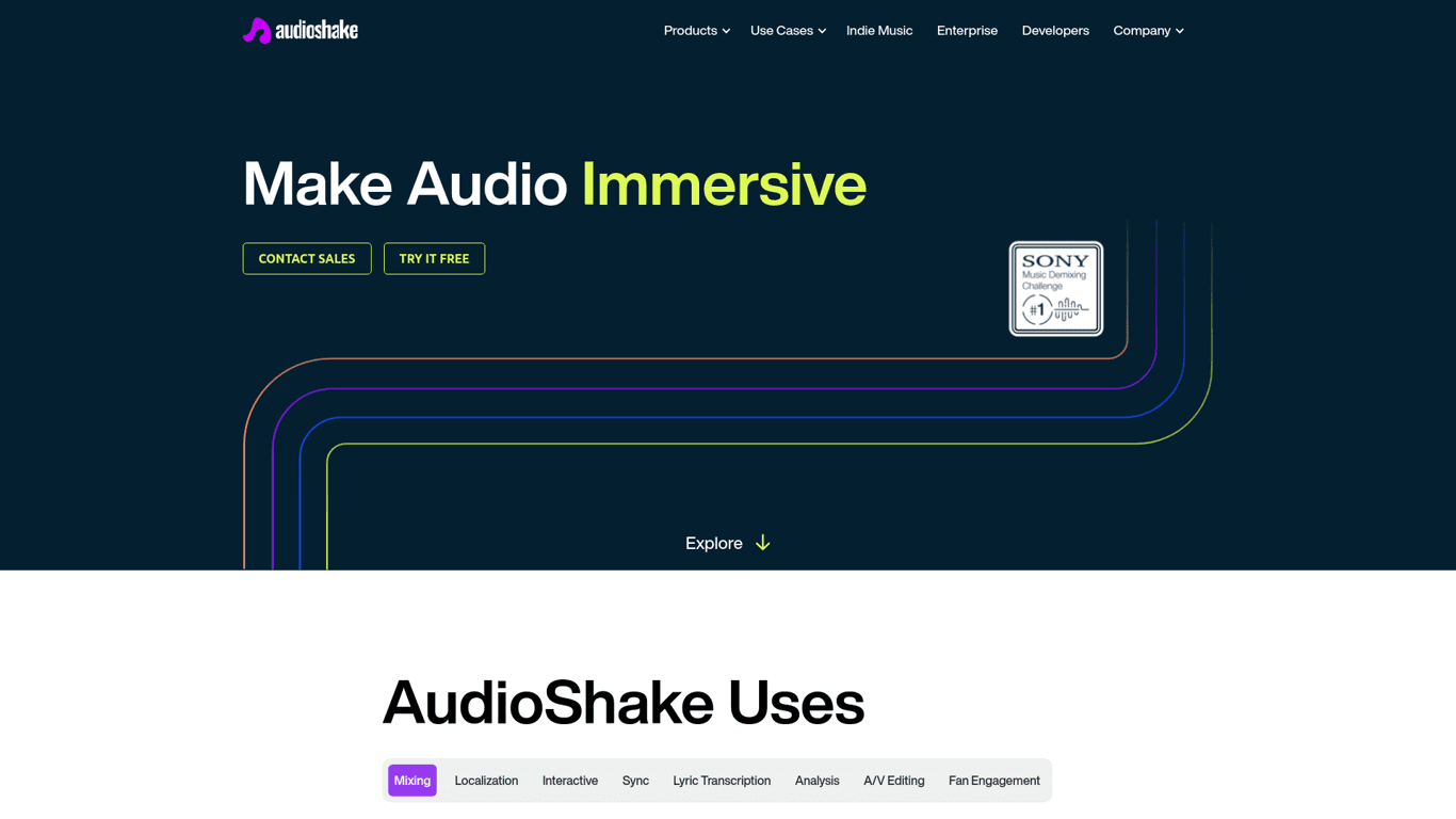 Audioshake screenshot