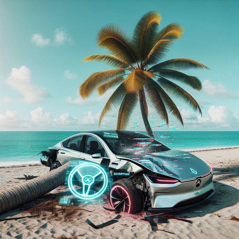 Tesla Crashes into Palm Tree: Autopilot Under Fire Again in Miami Beach Incident