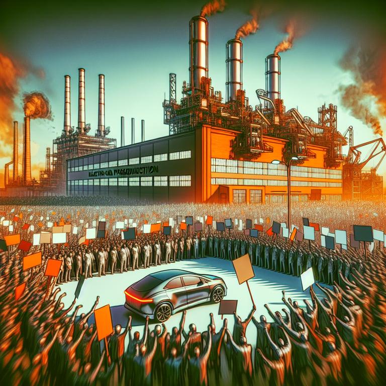 Banner for SANE Threatens Tesla Vehicles in Political Protest