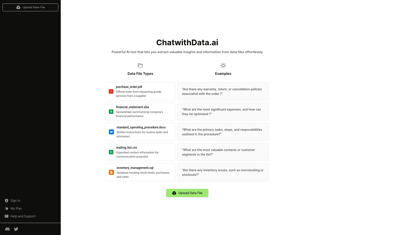Chat With Data screenshot