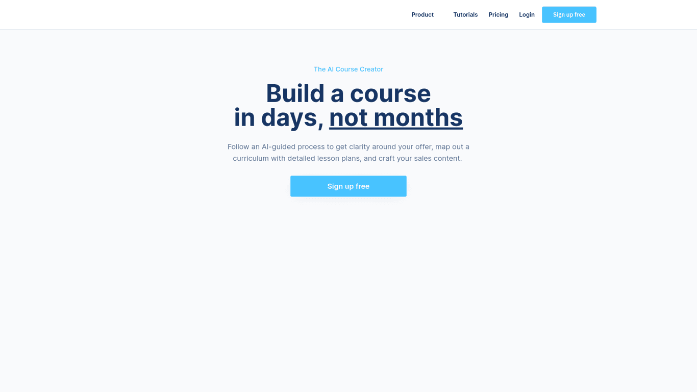 Courses AI screenshot