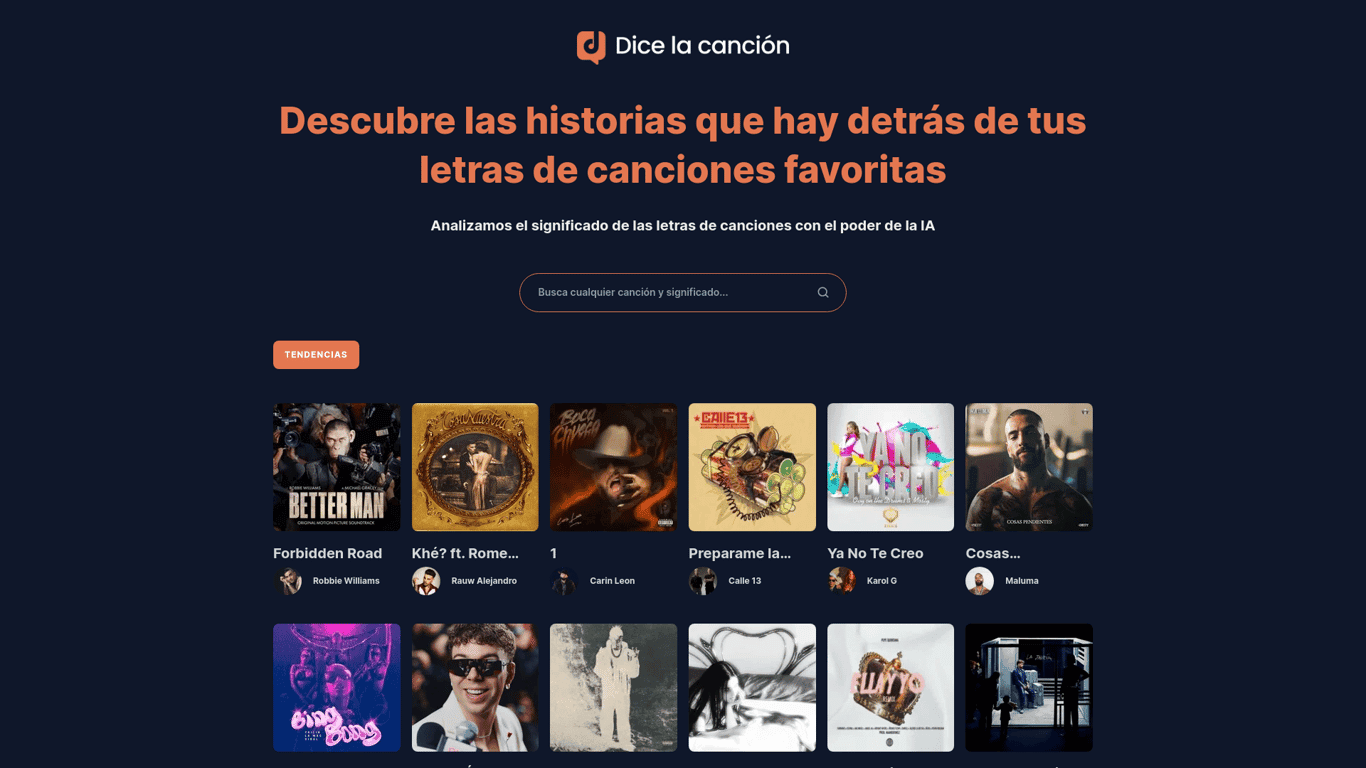 Dice la canción screenshot