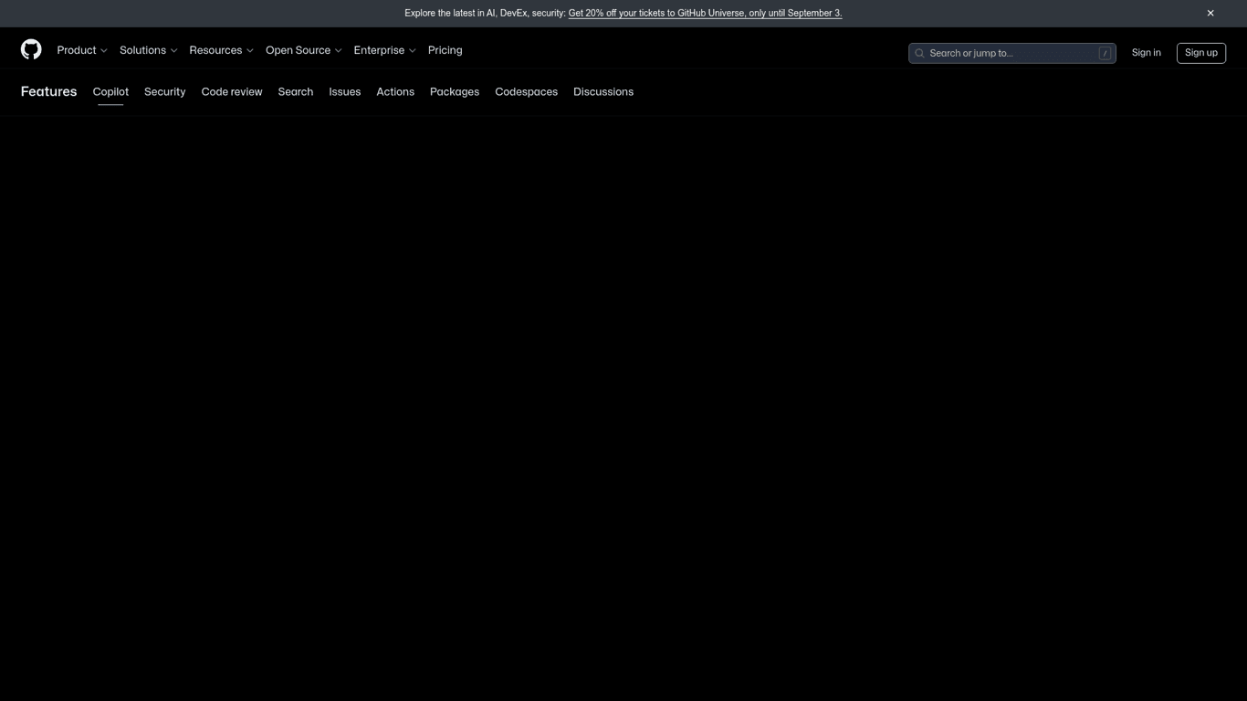 Github Copilot screenshot