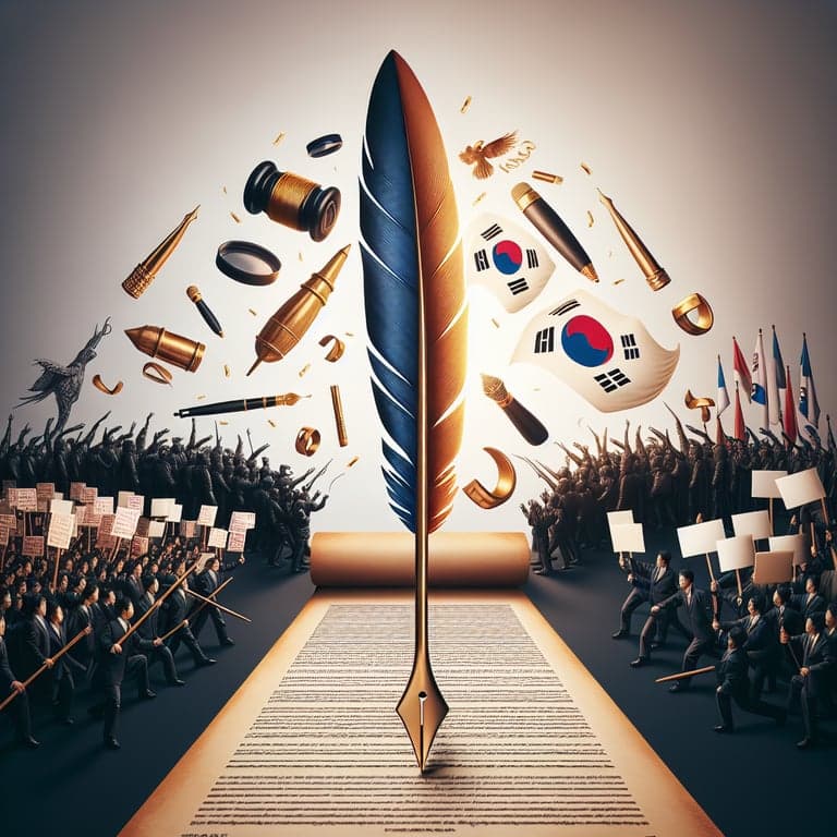 Banner for South Korea's Political Showdown: DPK Advances Key Reforms Amid PPP Protest