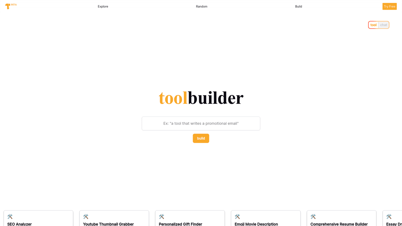 ToolBuilder screenshot