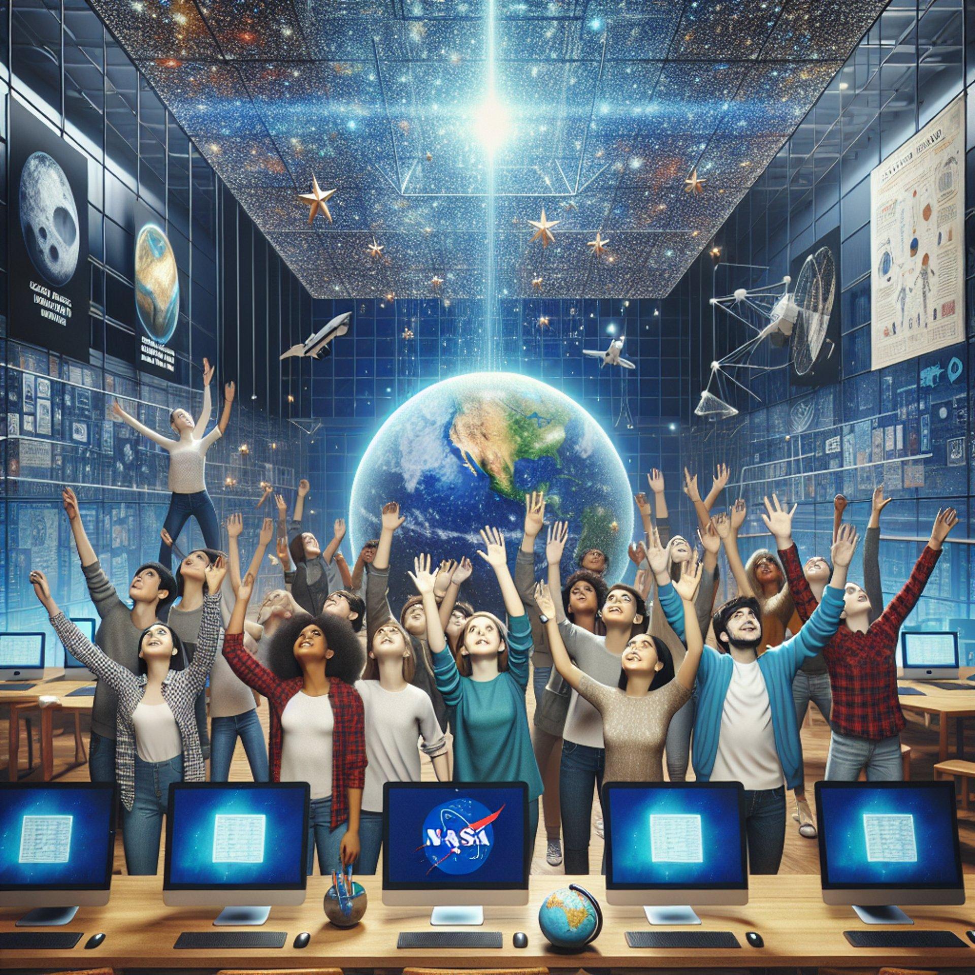 Banner for Students Reach for the Stars: Challenger Learning Center Connects with NASA