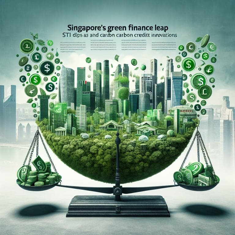 Singapore's Green Finance Leap: STI Dips Amid Carbon Credit Innovations