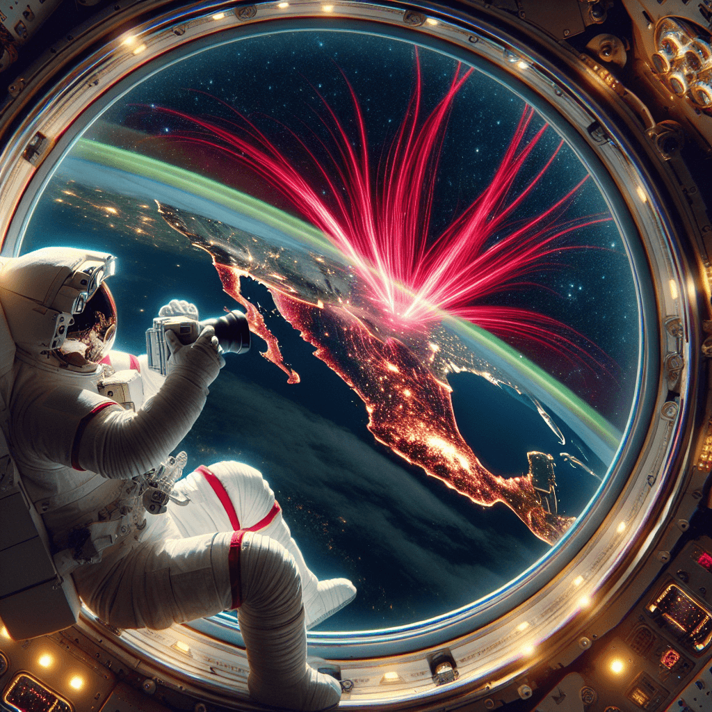 Astronaut Snaps Stunning Red Sprite Over Mexico! Dive into this Celestial Spectacle!