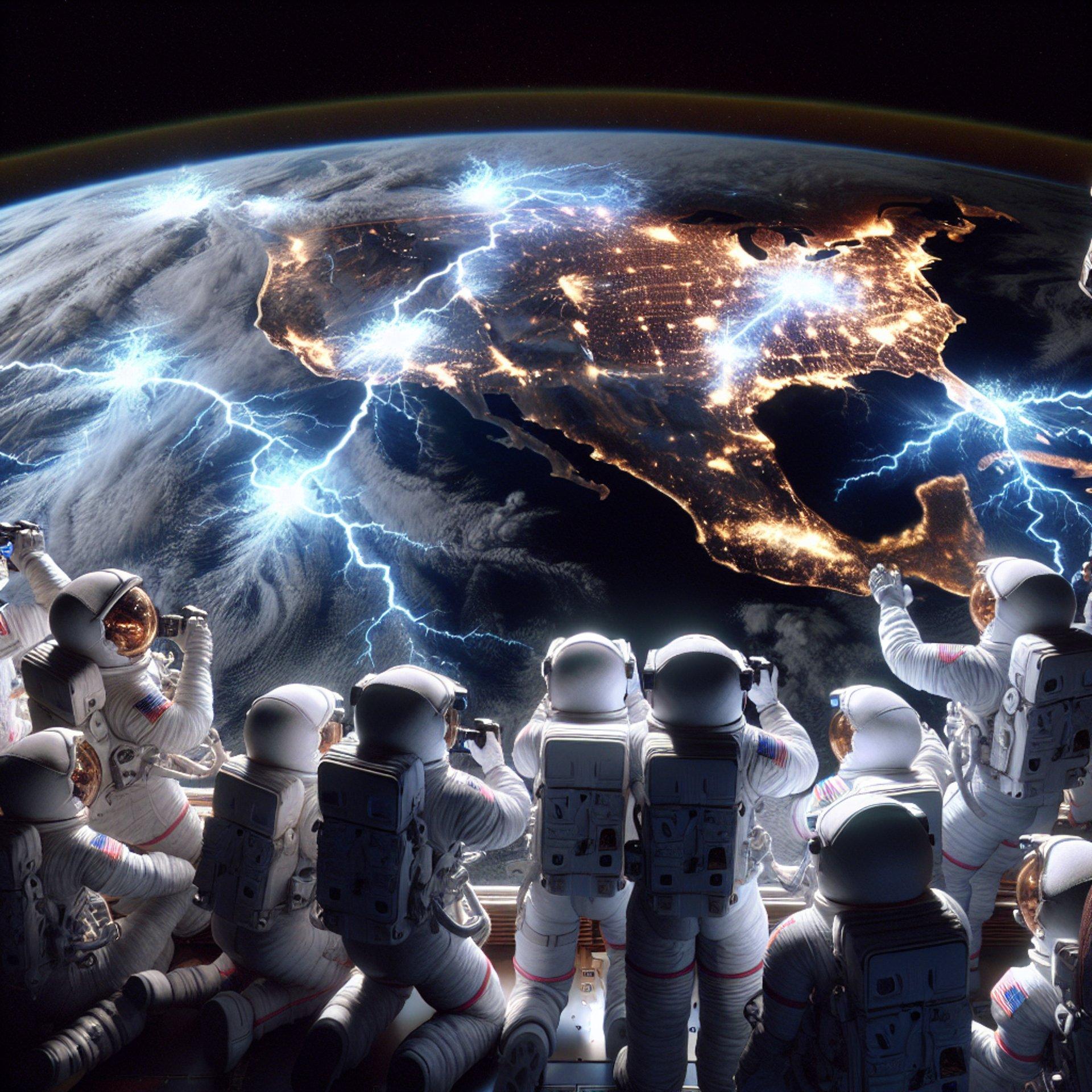 Banner for NASA Astronauts Capture Breathtaking Lightning Shows Over the US
