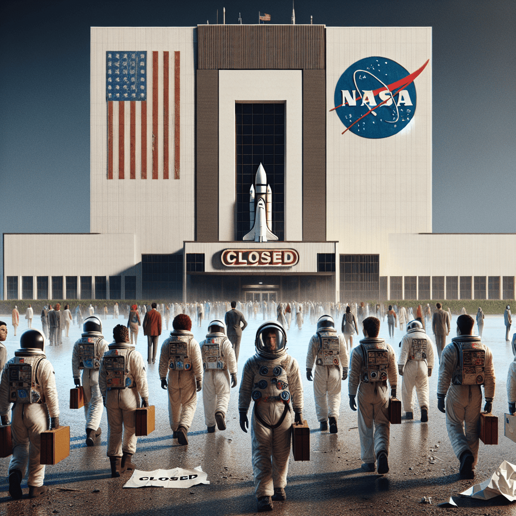 Banner for NASA's New Frontier: Layoffs and Shut Downs in Bold Cost-Cutting Move!