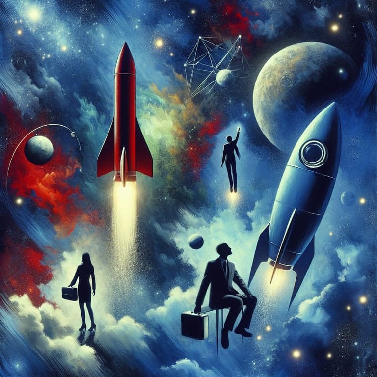 Banner for Elon Musk vs. Jeff Bezos: The Epic Space Race to Rule the Cosmos!