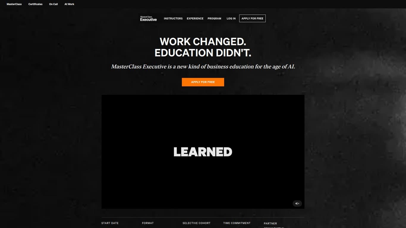 MasterClass Executive screenshot
