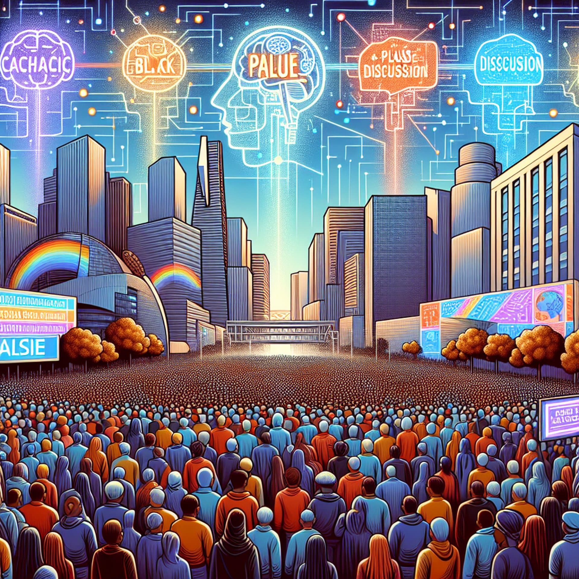 Banner for Protesters Rally in San Francisco, Demand AI Development Pause at Major Tech Headquarters