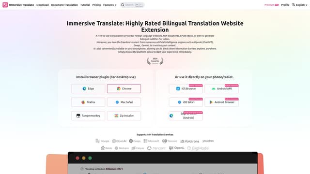 Thumbnail image for Immersive Translate