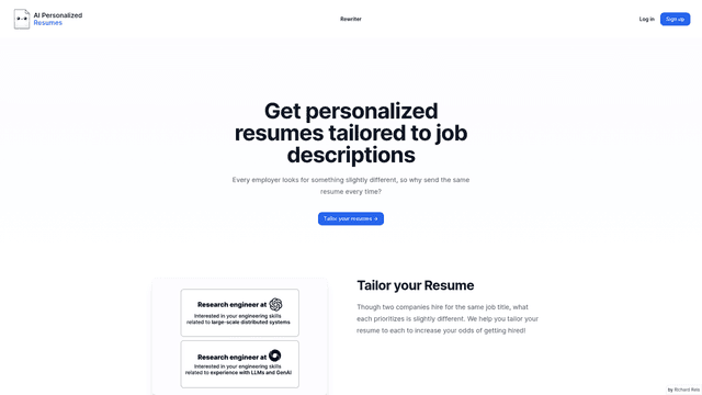 Thumbnail image for AI Personalized Resumes