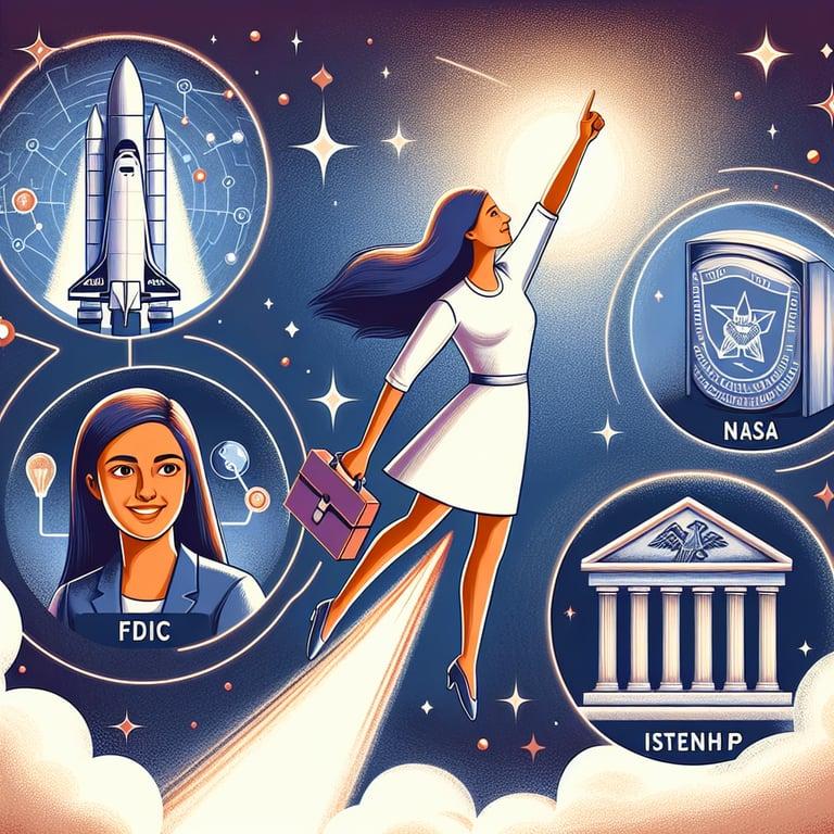 Banner for YSU Senior Trinity Miller Rockets to Success with Stellar Internships at NASA and FDIC!
