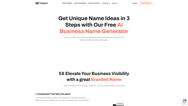 Thumbnail image for AI Business Name Generator By Helpfull