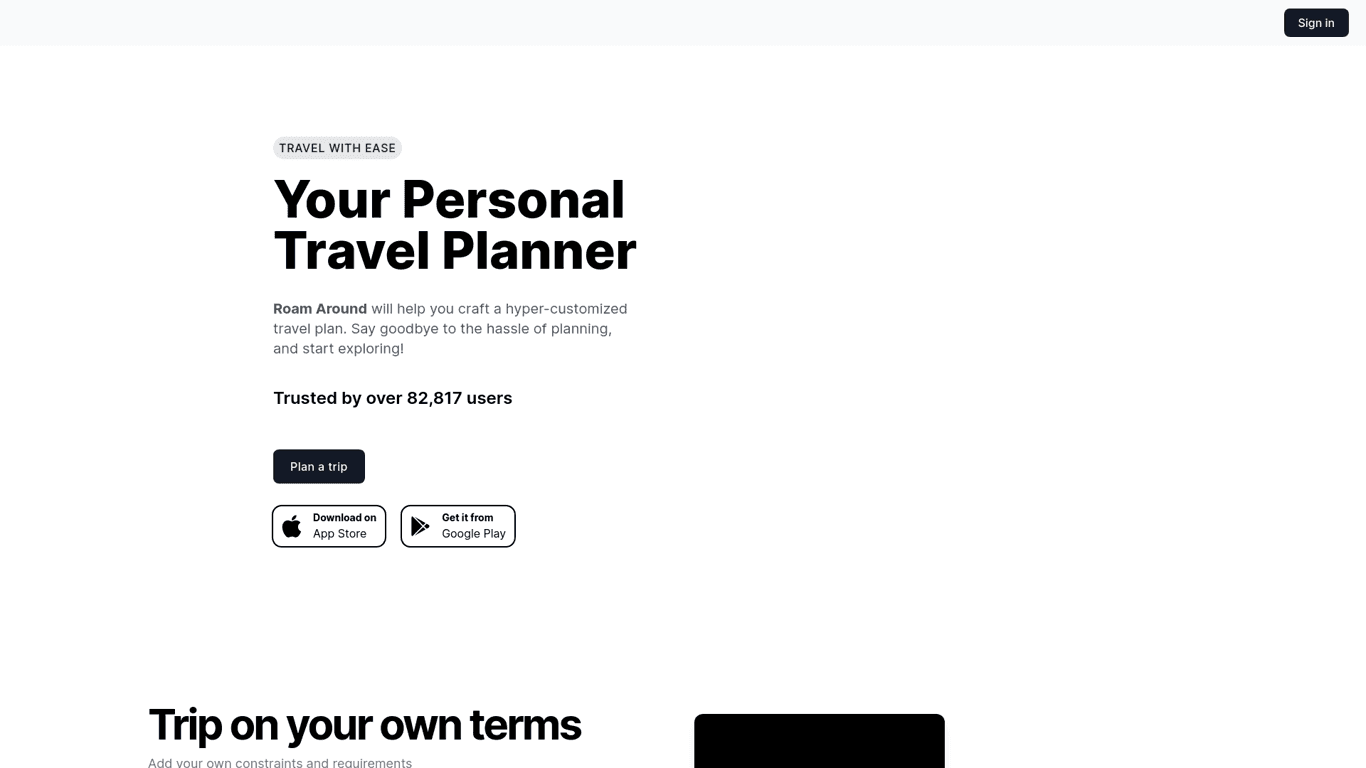 Roam Around App screenshot