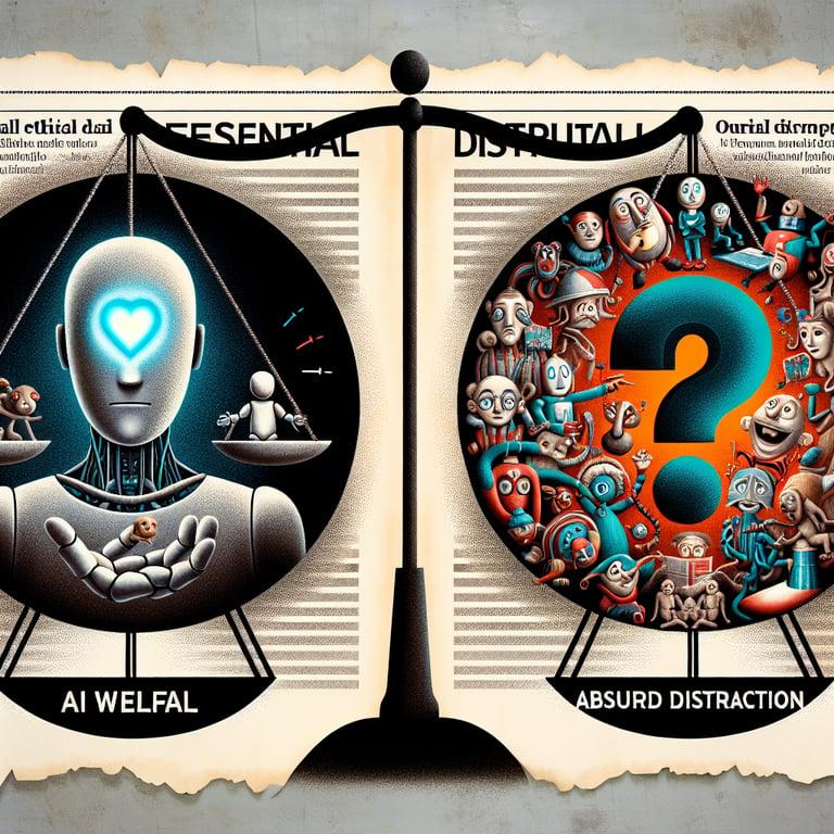Banner for AI Welfare: Essential Ethical Inquiry or Absurd Distraction?