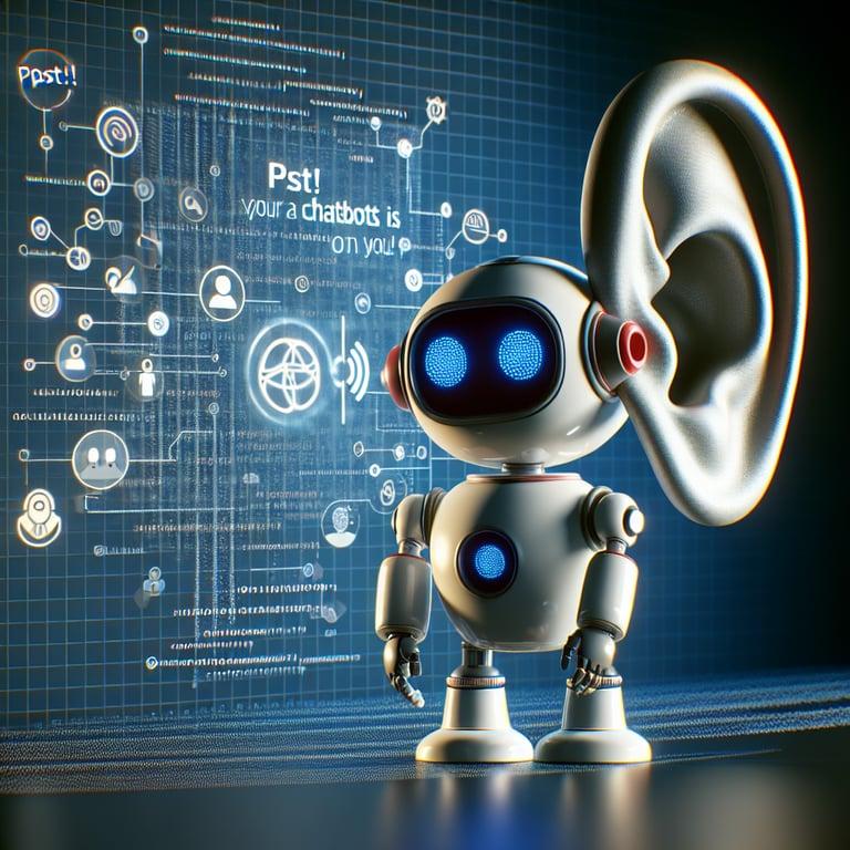 Banner for “Psst! Your AI Chatbot Is Eavesdropping on You!” - Anthropic’s New Data Training Strategy Unveiled