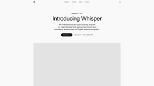 Thumbnail image for Whisper (OpenAI)