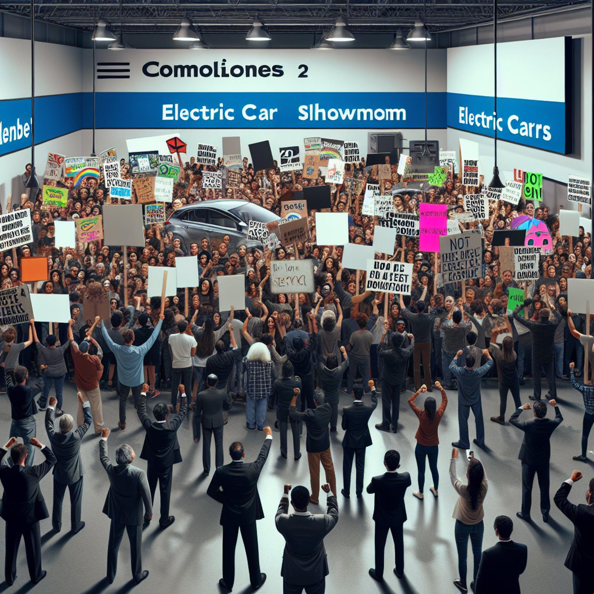 Banner for Mass Protests Erupt at Boston Tesla Showroom Against Elon Musk's Government Role