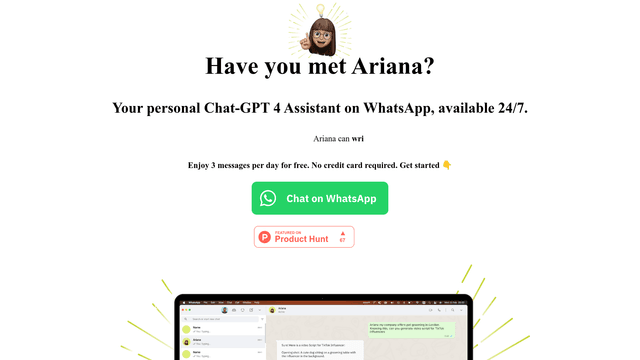 Thumbnail image for Ariana WhatsApp AI-Assistant  - Timworks