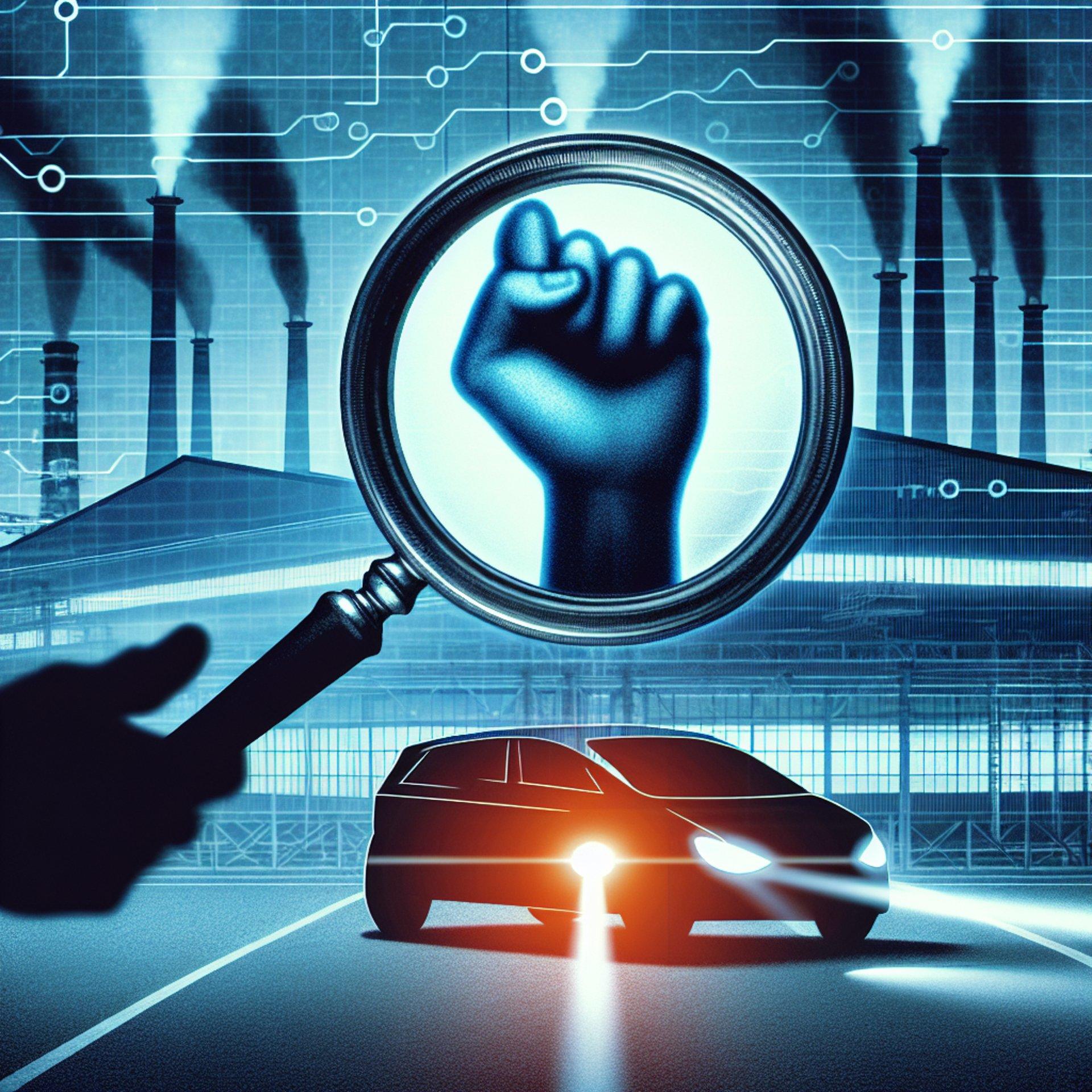 Banner for Elon Musk's Controversial Gesture Projected on Tesla Factory Sparks Investigation