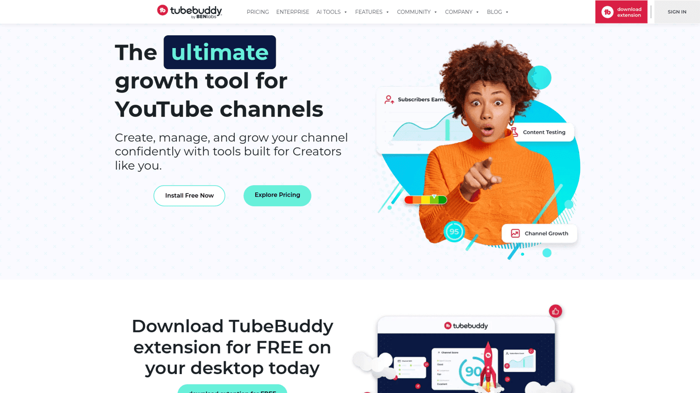 TubeBuddy screenshot