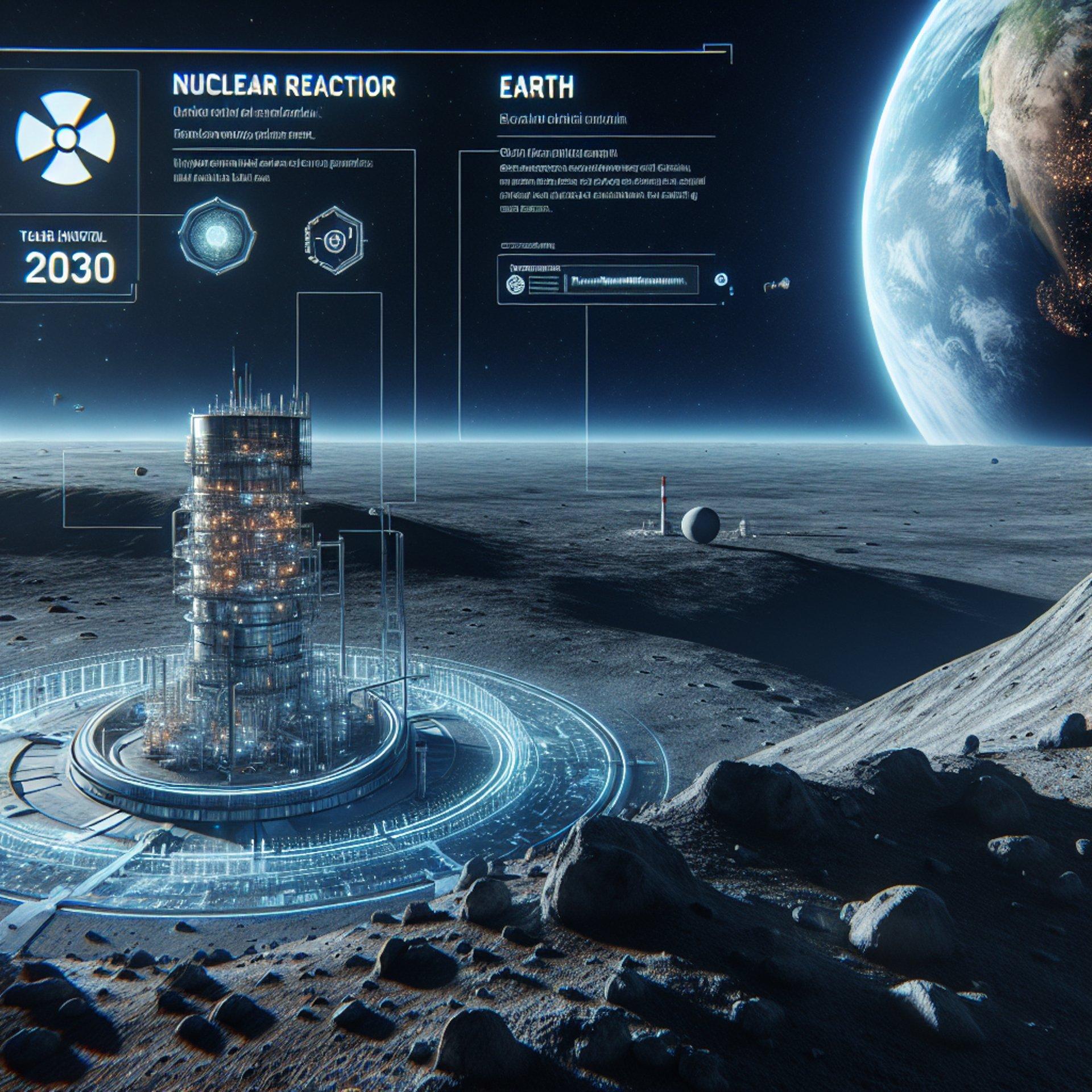 Banner for NASA's Bold Step: Nuclear Reactor on the Moon by 2030